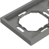 Рамка STEKKER, PFR00-5002-10 2-местная, серия Эмили, платиново-серый, soft touch 49963