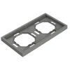 Рамка STEKKER, PFR00-5002-10 2-местная, серия Эмили, платиново-серый, soft touch 49963