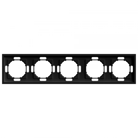Рамка STEKKER, PFR00-5005-05 5-местная, серия Эмили, черный уголь, soft touch 49862