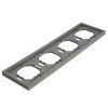 Рамка STEKKER, PFR00-5004-10 4-местная, серия Эмили, платиново-серый, soft touch 49965 Рамка STEKKER, PFR00-5004-10 4-местная, серия Эмили, платиново-серый, soft touch 49965