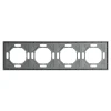 Рамка STEKKER, PFR00-5004-10 4-местная, серия Эмили, платиново-серый, soft touch 49965 Рамка STEKKER, PFR00-5004-10 4-местная, серия Эмили, платиново-серый, soft touch 49965