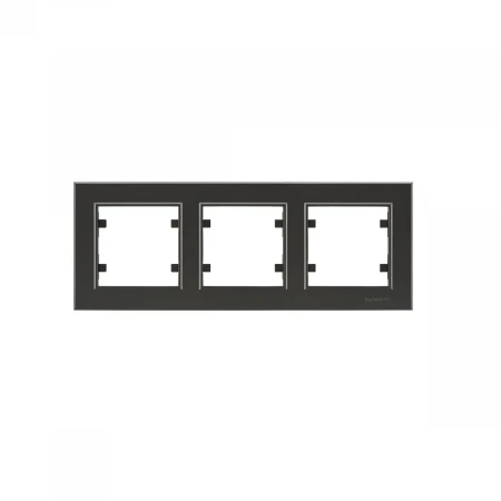 Рамка Makel 3-м Karea горизонт. дым. металлик 56050703