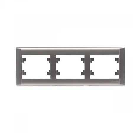 Рамка Makel 3-м Defne горизонт. сереб. 42065703