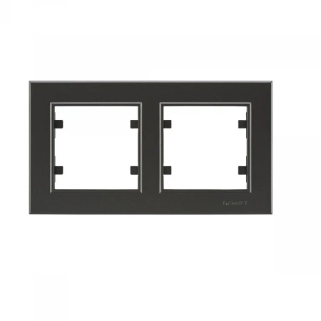 Рамка Makel 2-м Karea горизонт. дым. металлик 56050702