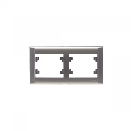 Рамка Makel 2-м Defne горизонт. серебр. 42065702