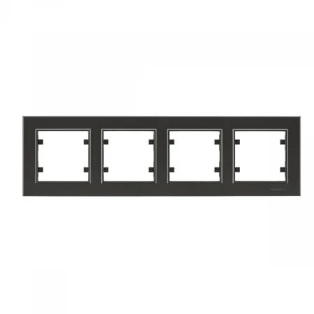 Рамка Makel 4-м Karea горизонт. дым. металлик 56050704
