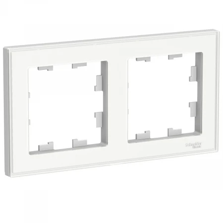 Рамка 2-постовая Systeme Electric AtlasDesign Art белая ATN200102