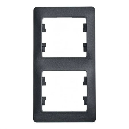 Рамка 2-постовая Systeme Electric Glossa антрацит GSL000706