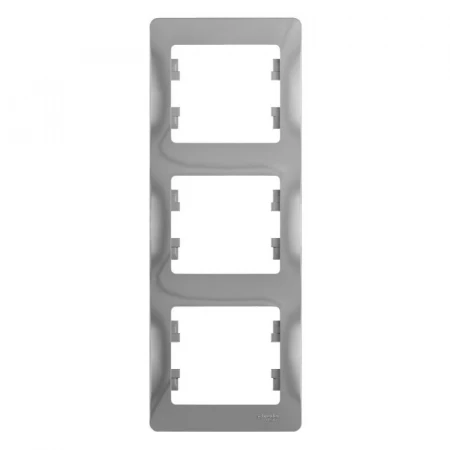 Рамка 3-постовая Systeme Electric Glossa алюминий GSL000307