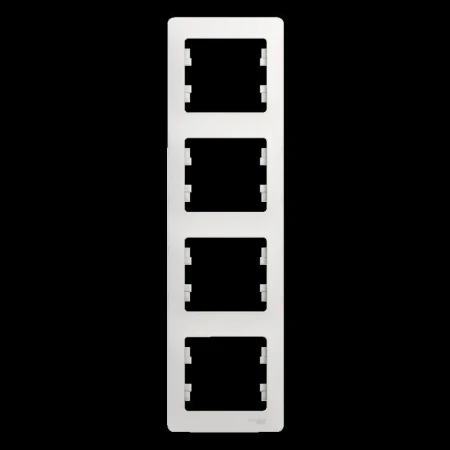 Рамка 4-постовая Systeme Electric Glossa белая GSL000108