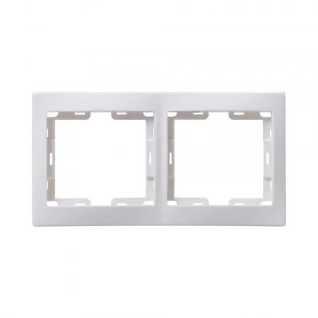 Рамка 2-постовая IEK Kvarta белая EMK20-K01-DM