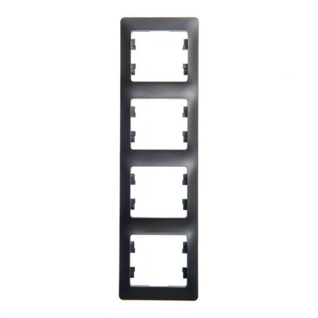 Рамка 4-постовая Systeme Electric Glossa антрацит GSL000708