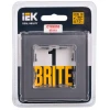 Рамка 1-постовая IEK Brite РУ-1-2-БрСе серая BR-M12-G-K03