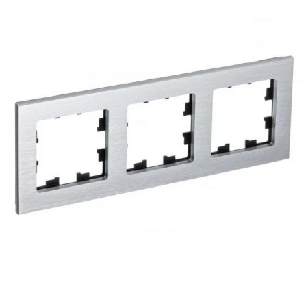Рамка 3-постовая Systeme Electric AtlasDesign Nature серебро ATN312103