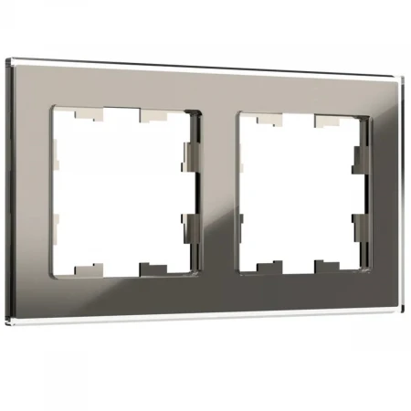 Рамка 2-постовая IEK Brite РУ-2-2-БрД дымчатая BR-M22-G-K30