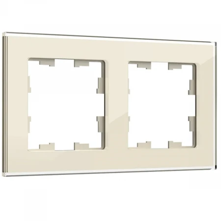 Рамка 2-постовая IEK Brite РУ-2-2-БрВа ваниль BR-M22-G-K10