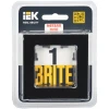 Рамка 1-постовая IEK Brite РУ-1-1-БрЧ черная BR-M12-M-K02
