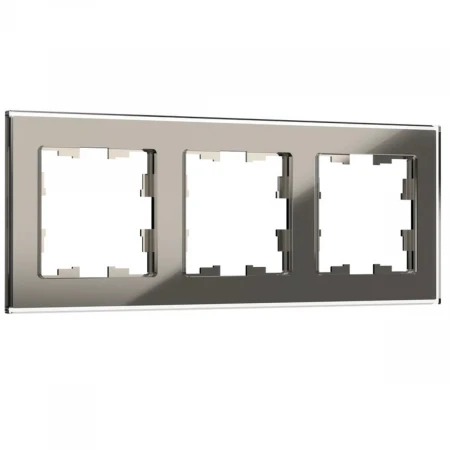 Рамка 3-постовая IEK Brite РУ-3-2-БрД дымчатая BR-M32-G-K30