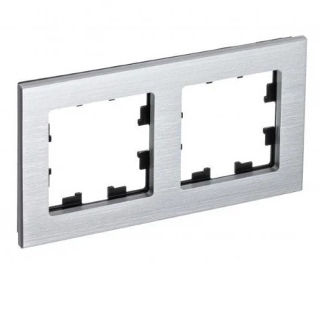 Рамка 2-постовая Systeme Electric AtlasDesign Nature серебро ATN312102