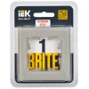 Рамка 1-постовая IEK Brite РУ-1-2-БрД дымчатая BR-M12-G-K30
