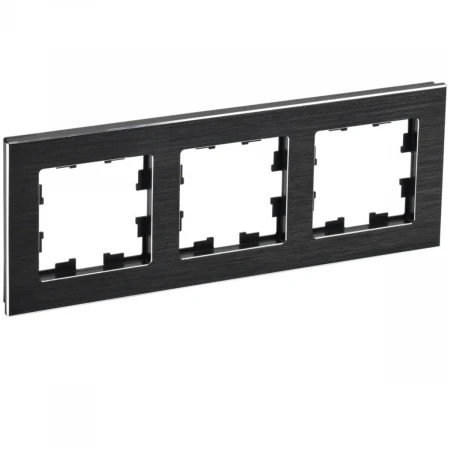 Рамка 3-постовая IEK Brite РУ-3-1-БрЧ черная BR-M32-M-K02