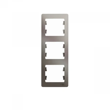 Рамка 3-постовая Systeme Electric Glossa платина GSL001207