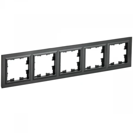 Рамка 5-постовая IEK Brite РУ-5-БрЧ черная BR-M52-K02