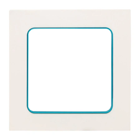 Стокгольм Рамка 1-местная белая с линией цвета синий EKF PROxima EXM-G-304-30