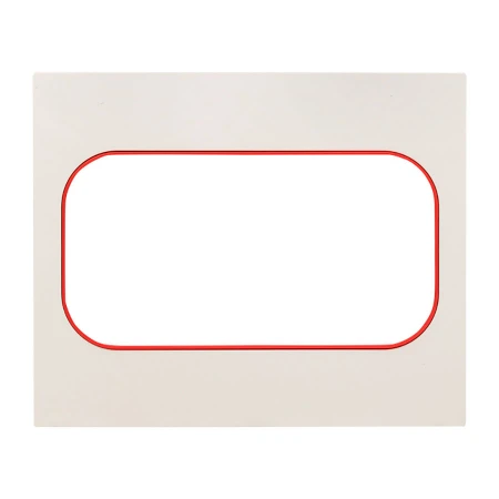 Стокгольм Рамка для розетки 2-местная белая с линией цвета красный EKF PROxima EYM-G-304-20