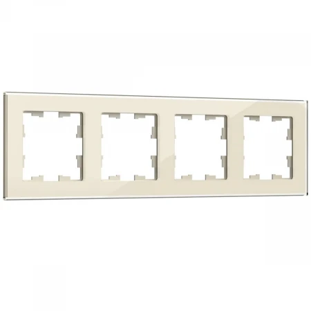 Рамка 4-постовая IEK Brite РУ-4-2-БрВа ваниль BR-M42-G-K10