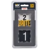 Рамка 2-постовая IEK Brite РУ-2-2-БрСе серая BR-M22-G-K03