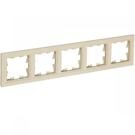 Рамка 5-постовая IEK Brite РУ-5-БрКр бежевая BR-M52-K10
