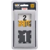 Рамка 2-постовая IEK Brite РУ-2-1-БрА алюминий BR-M22-M-K47
