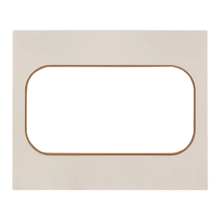 Стокгольм Рамка для розетки 2-местная белая с линией цвета шампань EKF PROxima EYM-G-305-20