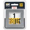 Рамка 1-постовая IEK Brite РУ-1-1-БрА алюминий BR-M12-M-K47