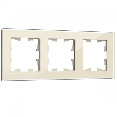 Рамка 3-постовая IEK Brite РУ-3-2-БрВа ваниль BR-M32-G-K10