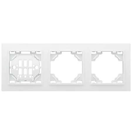 Минск Рамка 3-местная горизонтальная белая EKF Basic ERM-G-303-10