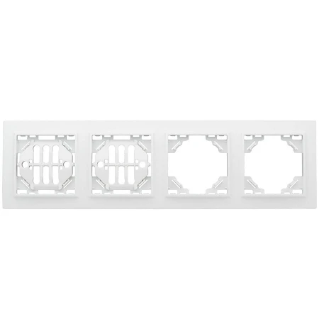Минск Рамка 4-местная горизонтальная белая EKF Basic ERM-G-304-10