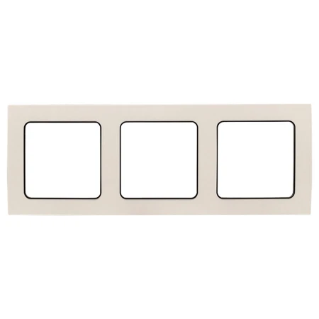 Стокгольм Рамка 3-местная белая с линией цвета черный EKF PROxima EZM-G-304-20