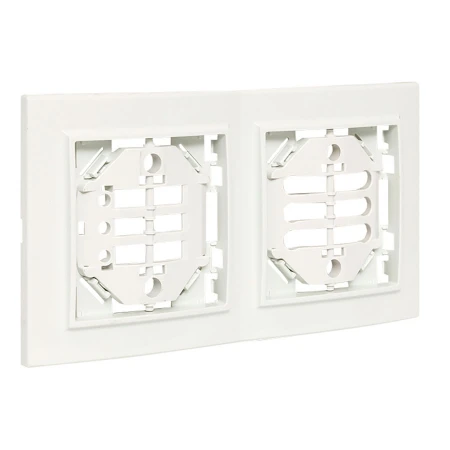 Минск Рамка 2-местная вертикальная белая EKF Basic ERM-G-312-10