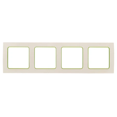 Стокгольм Рамка 4-местная белая с линией цвета зеленый EKF PROxima EAM-G-303-10
