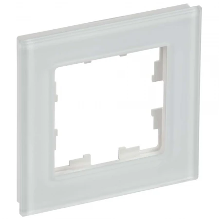 BRITE Рамка 1-местная РУ-1-2-Бр стекло белый матовый IEK BR-M12-G-31-K01