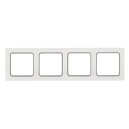 Стокгольм Рамка 4-местная белая с линией цвета черный EKF PROxima EZM-G-305-20