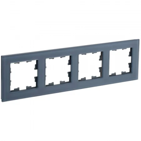 BRITE Рамка 4-местная РУ-4-2-Бр стекло маренго матовый IEK BR-M42-G-31-K35