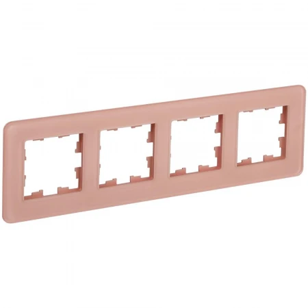 BRITE Рамка 4-местная РУ-4-2-Бр стекло дымчатый RE IEK BR-M42-G-41-K97