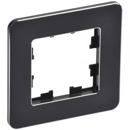 BRITE Рамка 1-местная РУ-1-1-Бр металл черный RE IEK BR-M12-M-01-K02