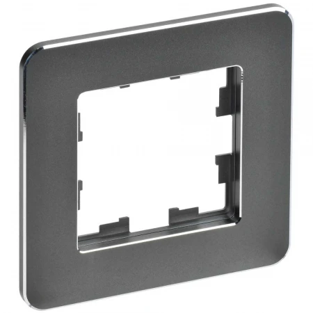 BRITE Рамка 1-местная РУ-1-1-Бр металл титан RE IEK BR-M12-M-01-K48