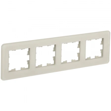 BRITE Рамка 4-местная РУ-4-2-Бр стекло песчаный RE IEK BR-M42-G-41-K98