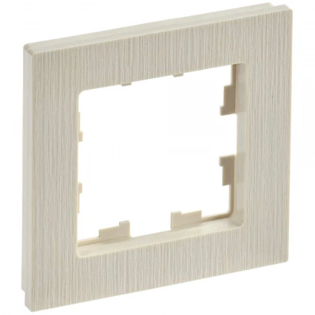BRITE Рамка 1-местная РУ-1-Бр бежевый рифленый IEK BR-M12-51-K10