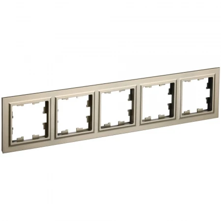 BRITE Рамка 5-местная РУ-5-БрШ шампань IEK BR-M52-K37